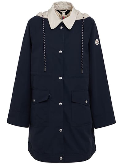 Moncler - 带帽长款羽绒服