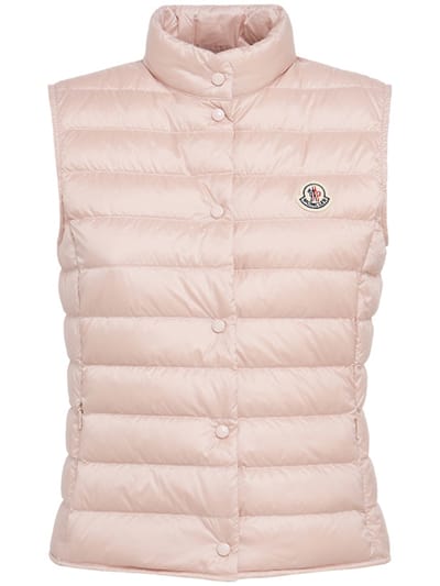 Moncler - 带领的绗缝无袖上衣
