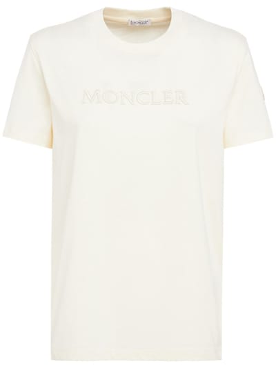 Moncler - 刺绣调色标志棉质T恤
