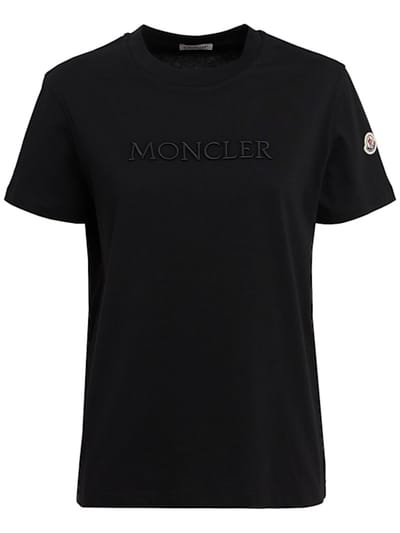 Moncler - 刺绣色调标志棉质T恤