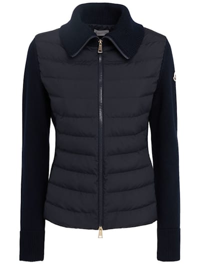 Moncler - 带有罗纹领口的短夹克