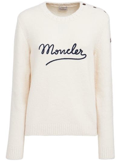 Moncler - 刺绣圆领毛衣