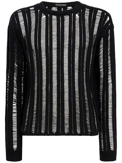 Ann Demeulemeester - 条纹长袖毛衣