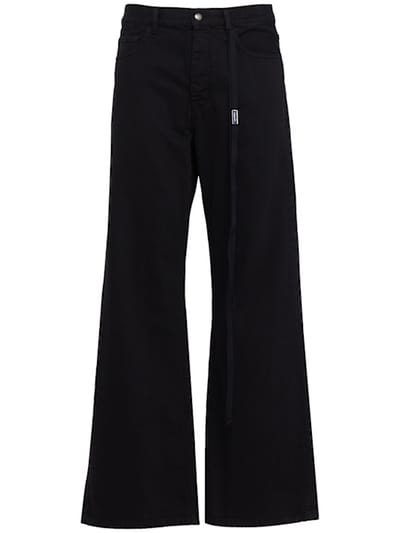 Ann Demeulemeester - 宽腿牛仔裤，带扣闭合