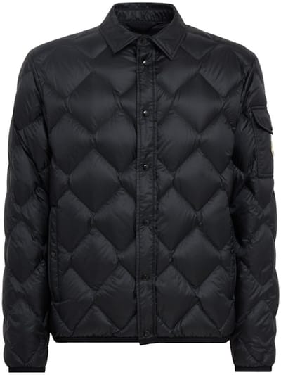 Moncler - 带领子的绗缝羽绒外套