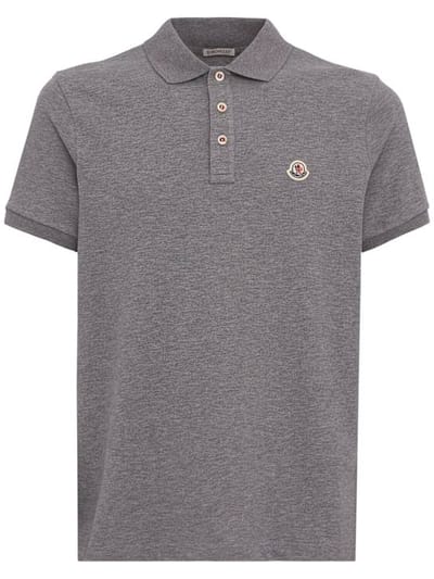Moncler - 修身设计的带肋领 polo 衫