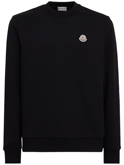 Moncler - 带补丁的圆领卫衣