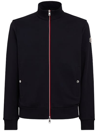 Moncler - 带拉链和高领的卫衣