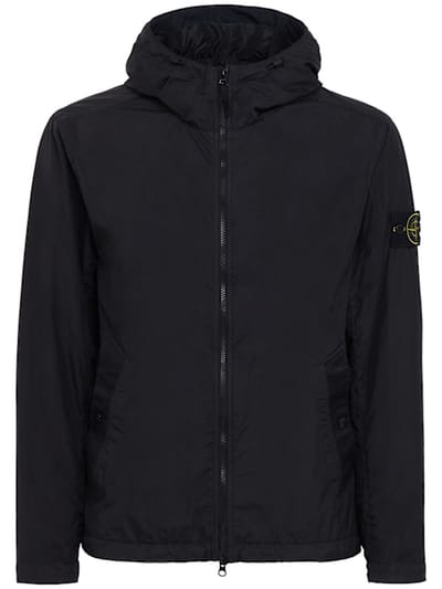 Stone Island - 带有中央扣合的连帽夹克
