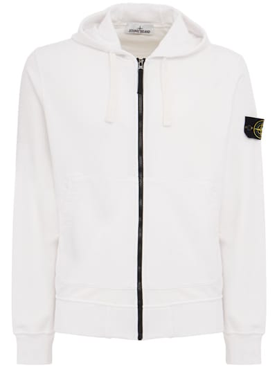 Stone Island - 带拉链的连帽卫衣