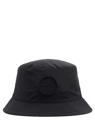 Stone Island - 刺绣logo的水桶帽