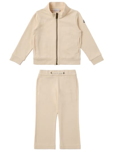 Moncler - Logo patch cotton tracksuit set