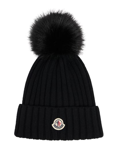 Moncler - 带球球的毛线帽