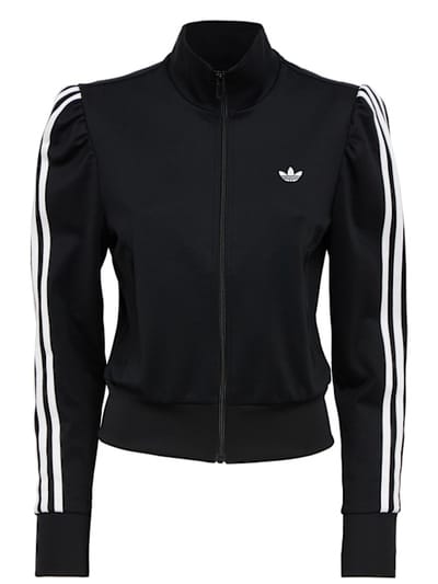 adidas Originals - 带拉链和蓬松袖子的连帽衫