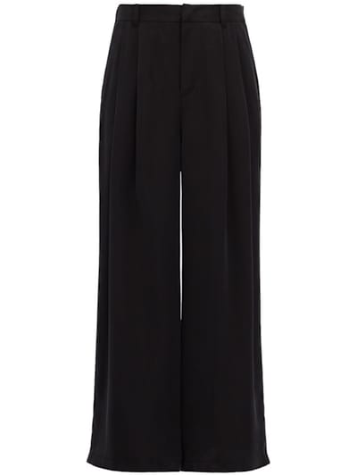 AMOMENTO - Two-tuck cupro wide pants