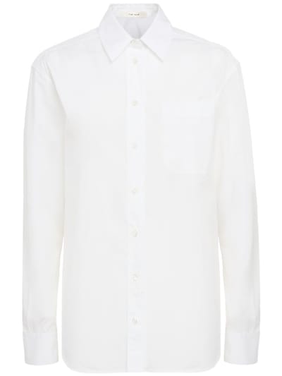 The Row - Cotton shirt with patch pocket
