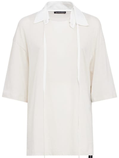 Ann Demeulemeester - Agapi棉质衬衫，带领子细节
