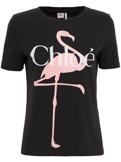 Chloé - 印花的棉质平纹针织T恤