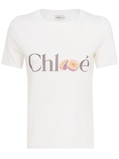 Chloé - 热带水果印花棉质T恤
