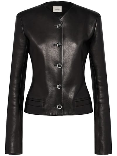 Khaite - Short jacket with center button closure