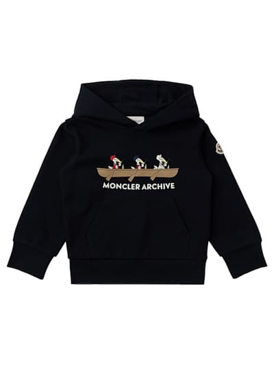 Moncler - 刺绣Mon Duck棉质连帽衫
