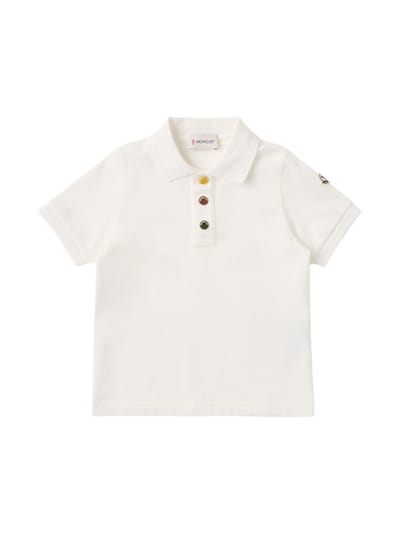 Moncler - 棉质平针织 polo 衫