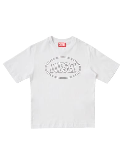 Diesel Kids - Logo 棉质 T 恤
