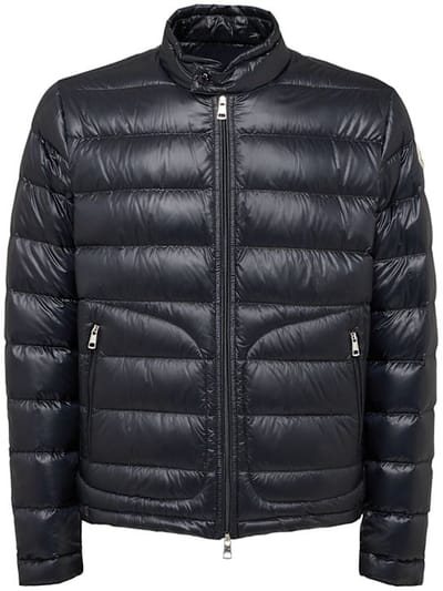Moncler - 短款羽绒夹克，带可见拉链