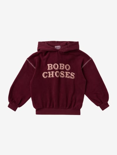 Bobo Choses - Felpa con cappuccio e logo in rilievo in cotone biologico