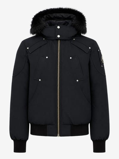 Moose Knuckles - Ballistic cotton down bomber w/ fur trim