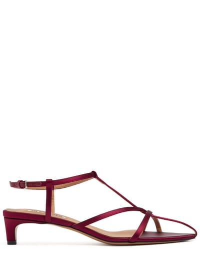 Jil Sander - Cage satin sandals with ankle strap