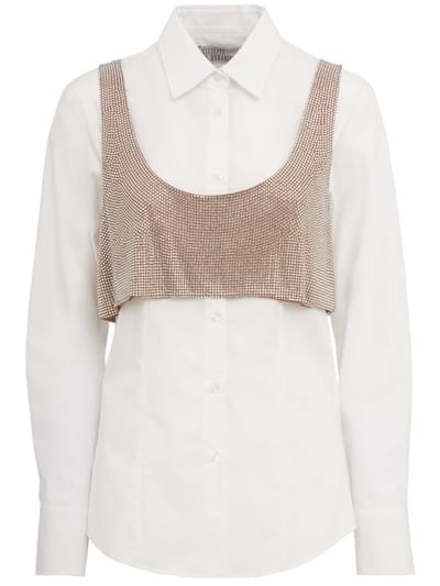 Giuseppe Di Morabito - Cotton poplin shirt w/ detail