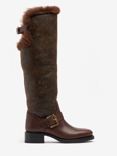 Dsquared2 - Canadian leather & fur biker boots