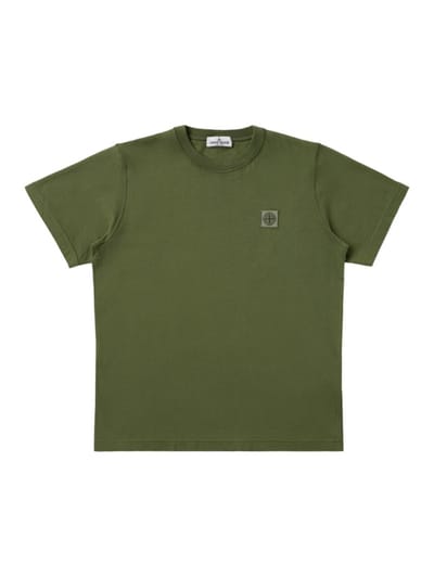 Stone Island Junior - 带有标志的棉质针织T恤