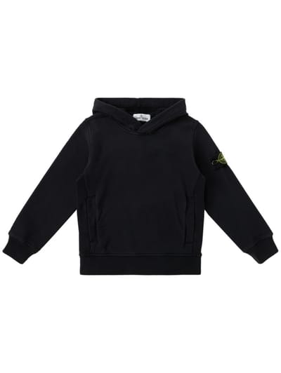 Stone Island Junior - 棉质连帽卫衣