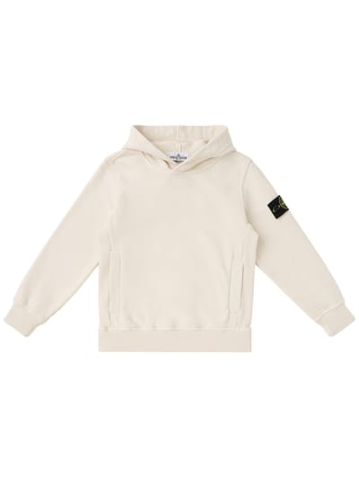 Stone Island Junior - 棉质卫衣连帽衫