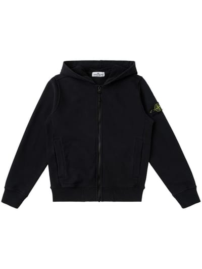 Stone Island Junior - 棉质连帽卫衣
