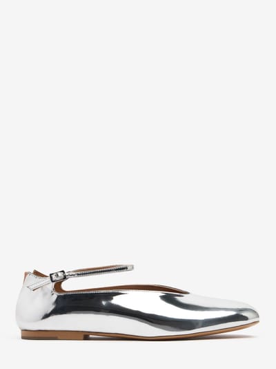 Jil Sander - Elyss metallic leather ballerina flats