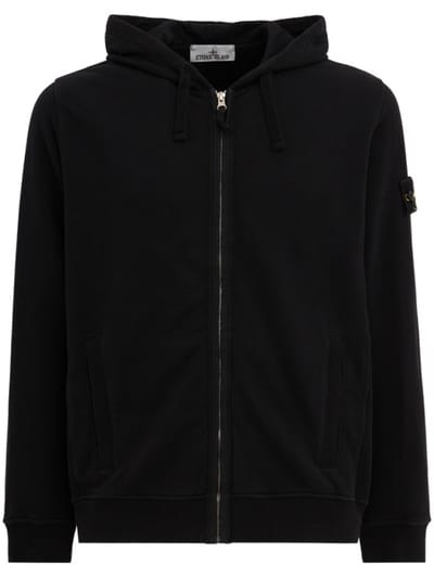 Stone Island - 带有插袋的拉链棉卫衣