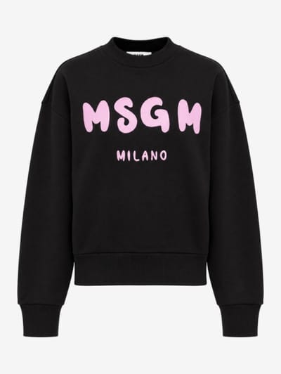 MSGM - Felpa con logo stampato