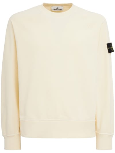 Stone Island - 拉格兰袖棉质圆领卫衣