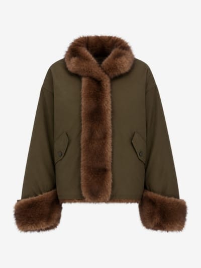 LA PISCINE - Fox fur padded jacket