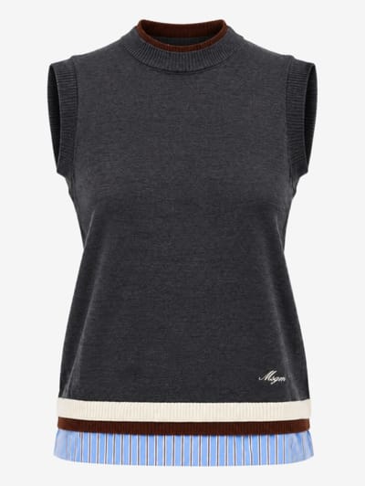 MSGM - Mock neck knit vest