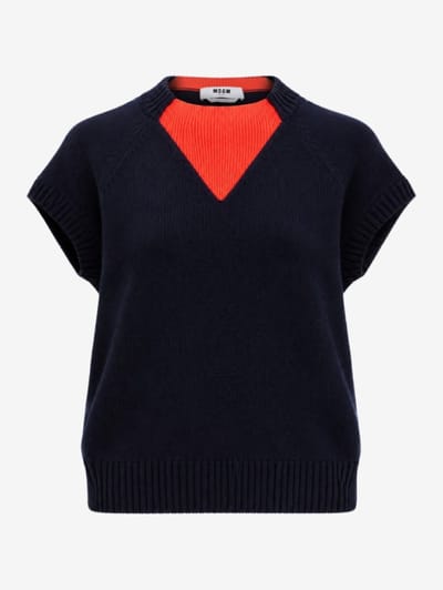 MSGM - Gilet oversize con scollo a V