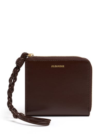 Jil Sander - Zip-around-Kartenetui aus Kalbsleder