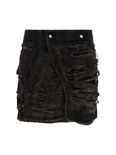 Rick Owens DRKSHDW - 牛仔布裙 - 裹身迷你裙
