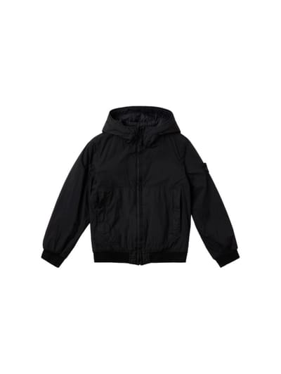 Stone Island Junior - Hooded nylon parka jacket
