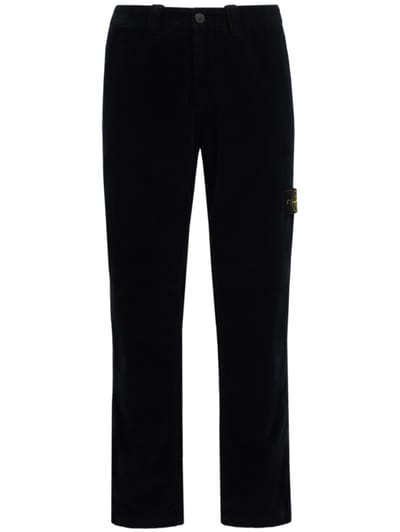 Stone Island - logo棉质修身裤