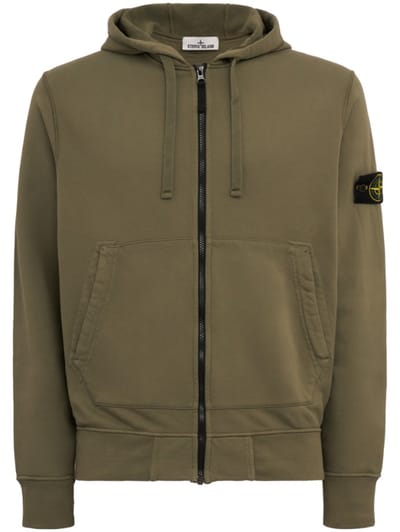Stone Island - 棉质拉链帽衫
