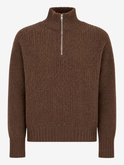 DIANA STUDIO - Merino blend knit polo w/ buttons